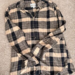 Saddlebred Black and Tan Plaid Casual Shirt